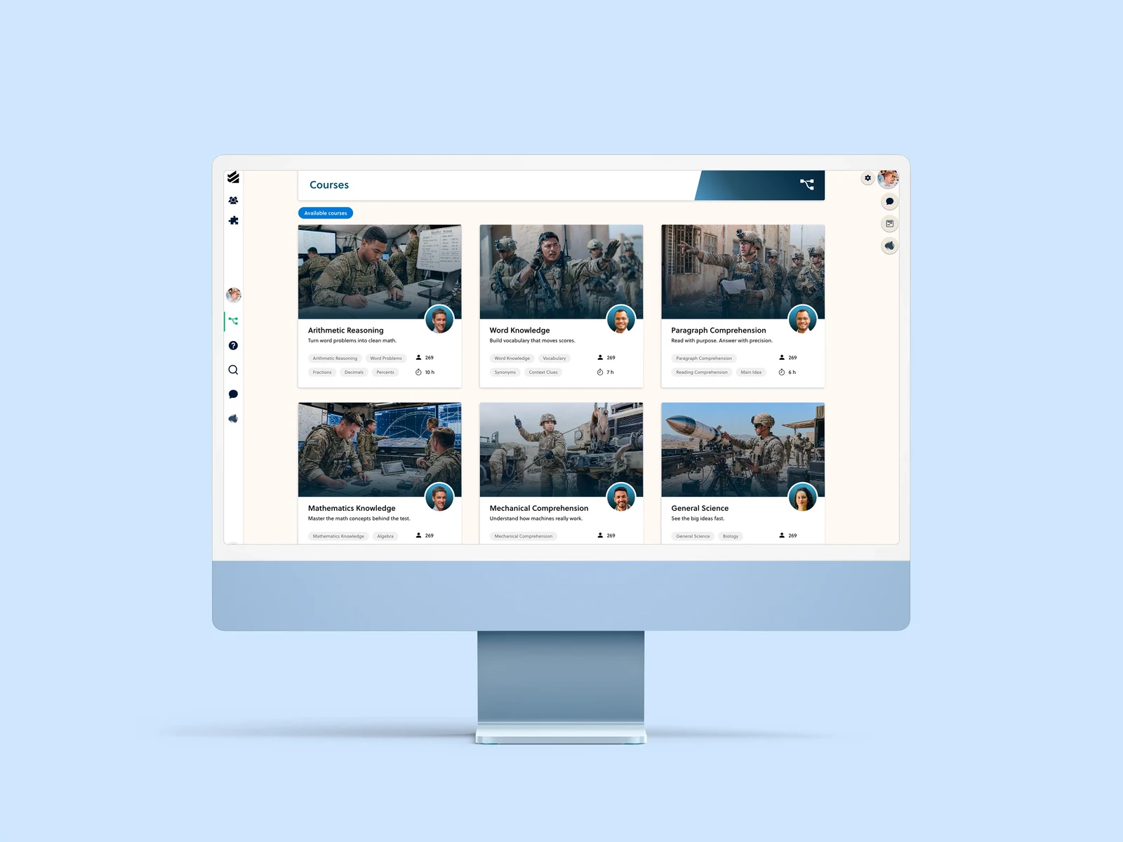 Blue branded PrepOS portal
